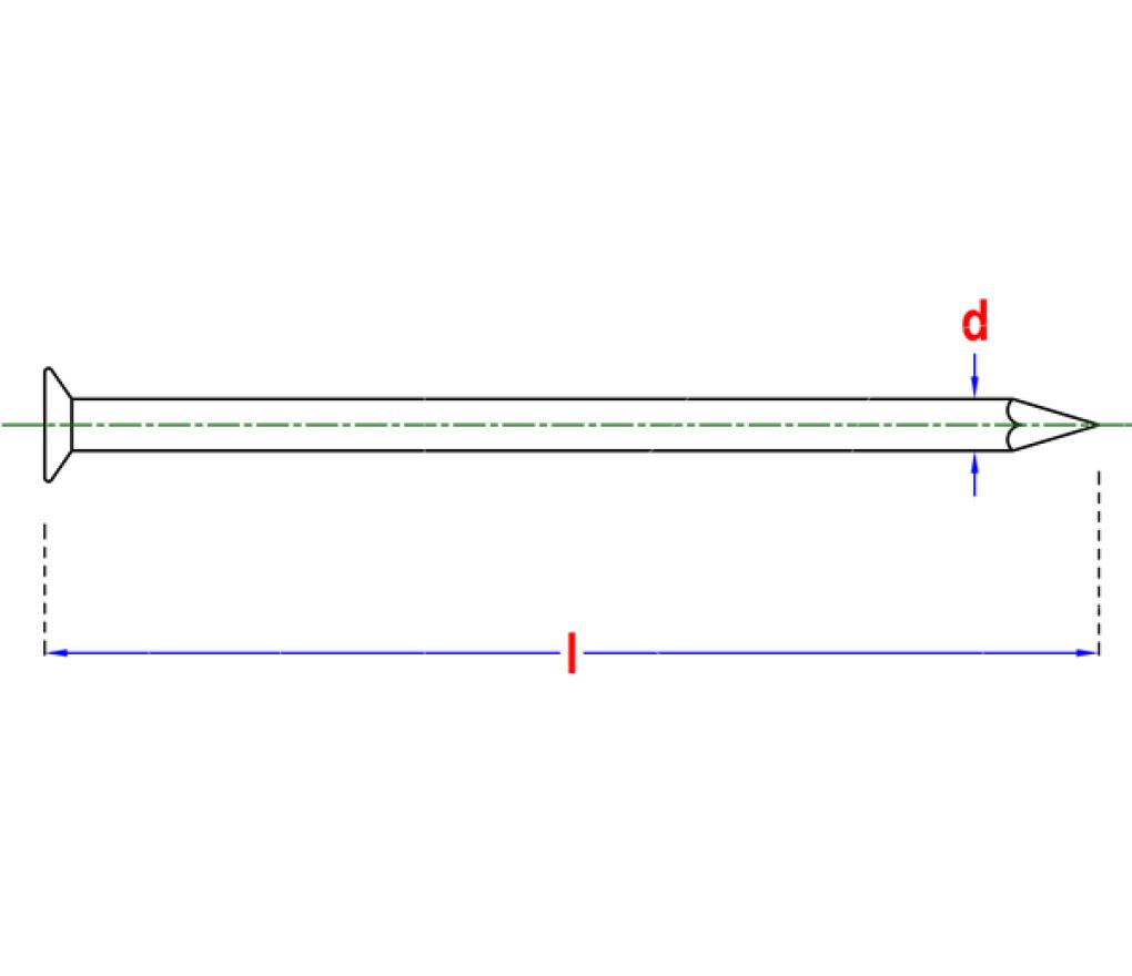 PGBbli Blw geharde stalen nagel PVK 3,0x50/900g - Uniconstruct