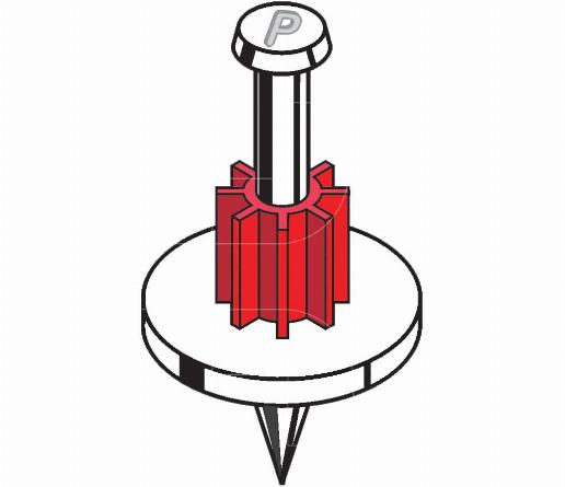 Nagel met onderlegschijf
