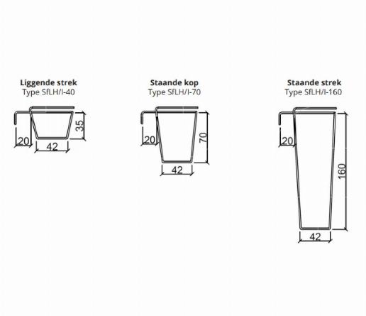 Lateihaken voor metselwerkwapening