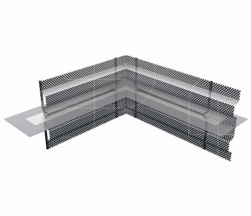 Hoekprofiel vertand actieve waterkering type S