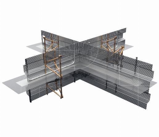 Kruisprofiel vertand actieve waterkering type V