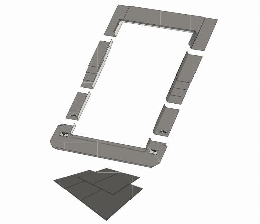 Keylite Gootstuk klassieke uitvoering leien (CWSRF)