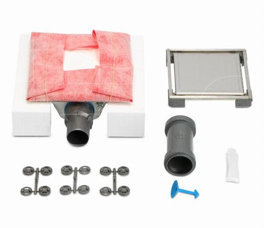 Douchegoot RVS Square