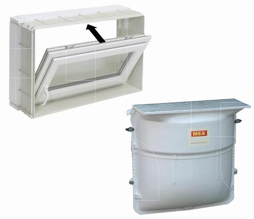 Kelderramen en -lichtschachten