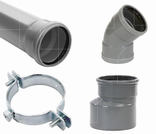 PVC buizen en hulpstukken voor ondergrondse drukloze riolering