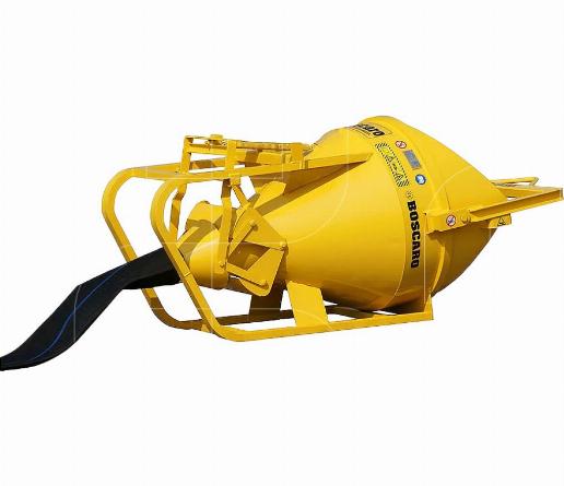 Betonsilo liggend vullen - slurf lossen / hendel