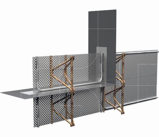 Omkeerprofiel ruw actieve waterkering type V