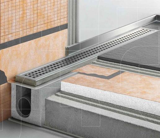 Kerdi-Line H afvoer horizontaal