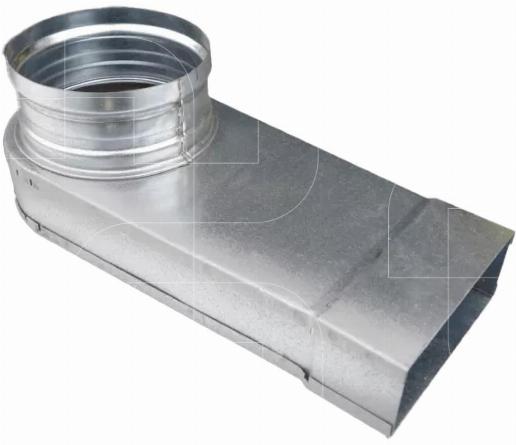 Bocht 90° rechthoekig-rond symmetrisch