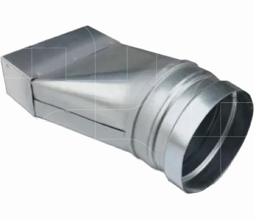 Reductie van rechthoekig naar rond asymmetrisch